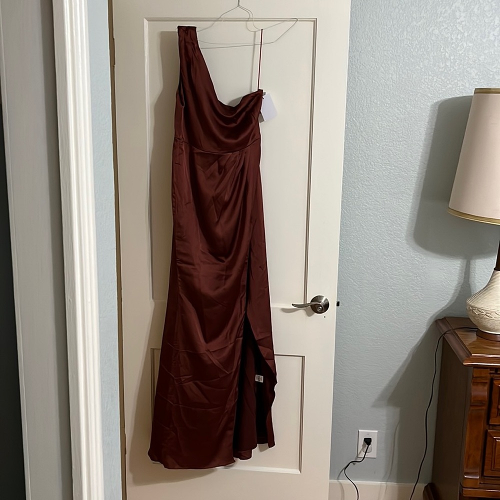 Coffee brown formal dress New York & Company brand. Size medium